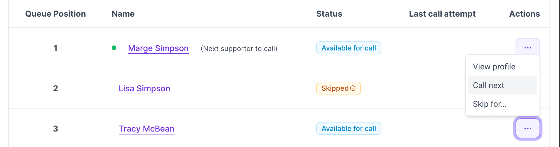 Prioritise option in dropdown menu